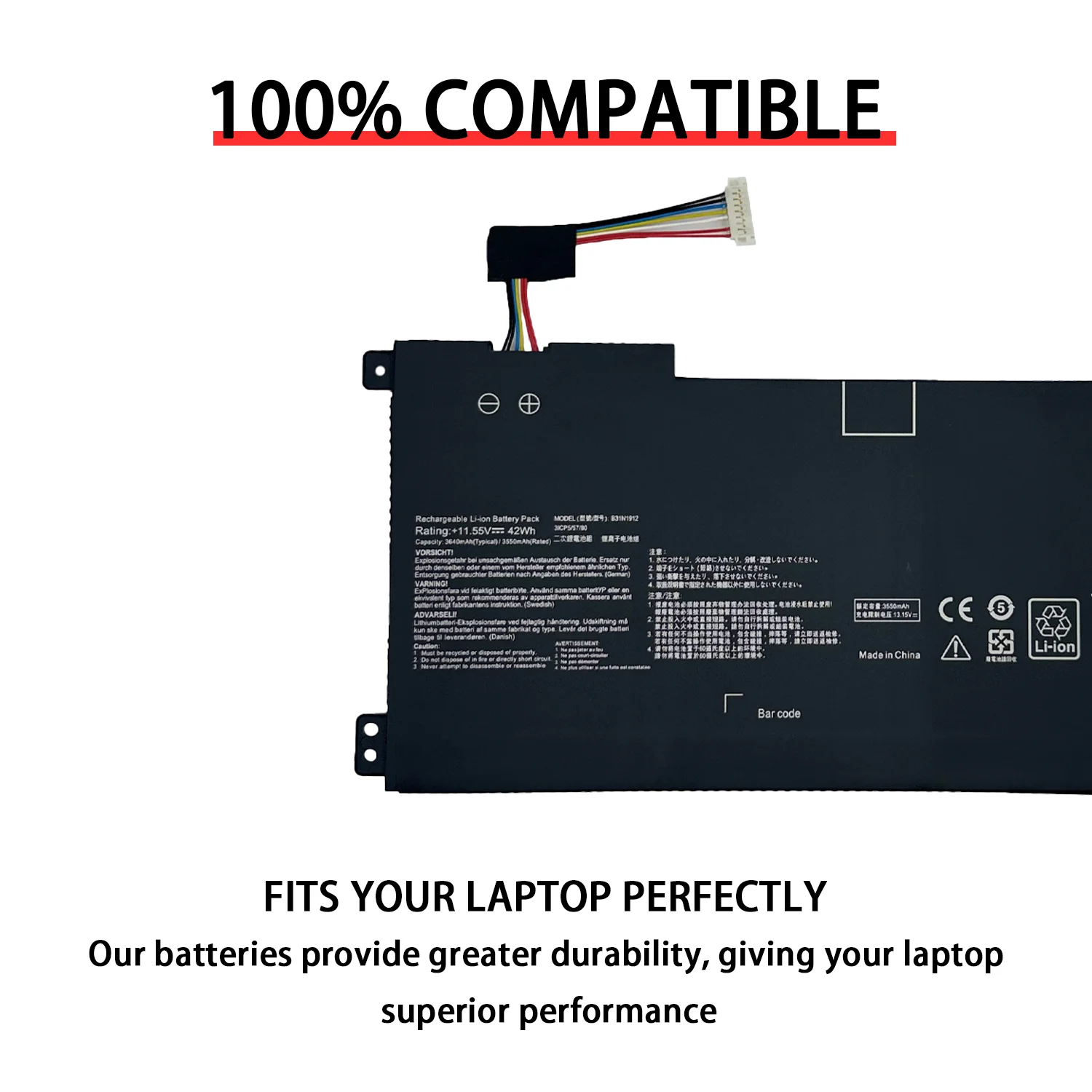 B31N1912 C31N1912 Laptop Battery For Asus VivoBook 14 F414MA E410MA-EK018TS BV162T EK026TS E510MA Series