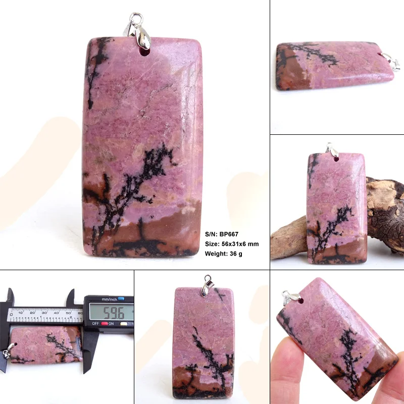 

Real Female Natural Crystal Bijoux Femme Choker Necklaces Pendants Hand Made Rhodonite Jasper Beads For Jewelry Making ZS320H
