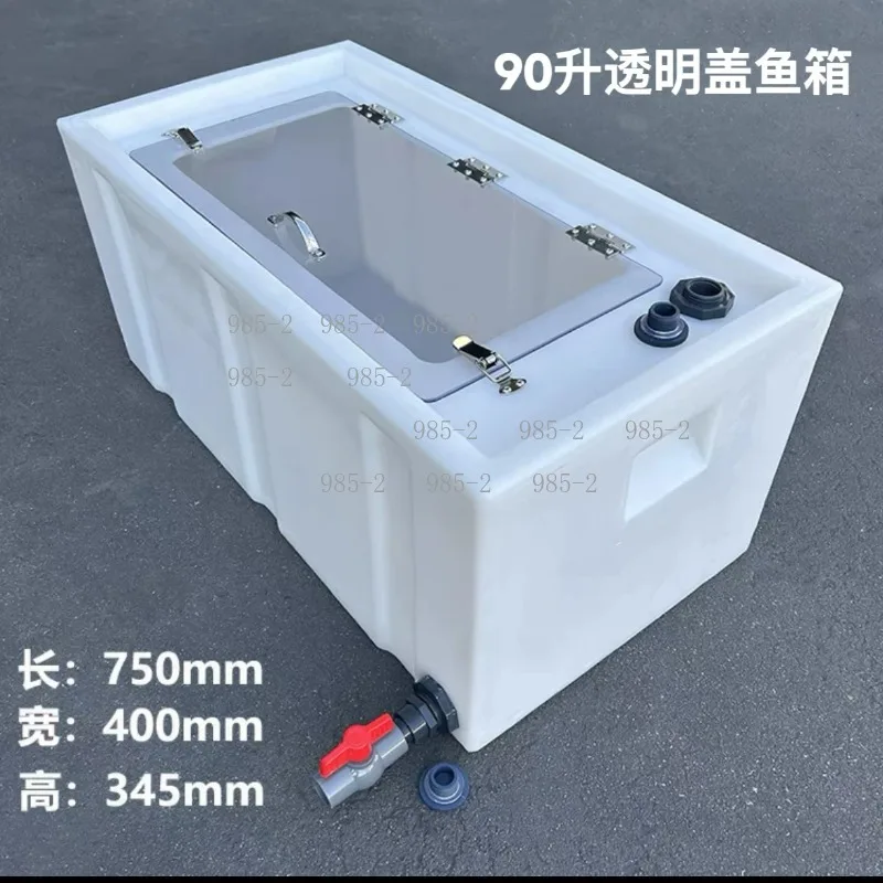 Car Trunk Live Fish Bucket, Heavy Duty Car Mounted Fish Box for Live Fish Transportation