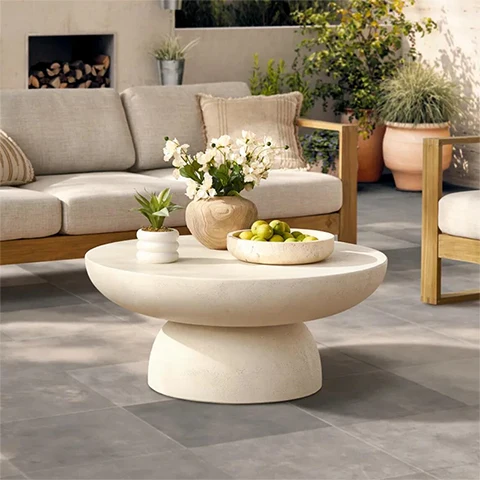 Nordic Mushroom Style round Side Table Japanese Wabi Sabi Design Coffee Table Combination Minimalist Living Room Decor