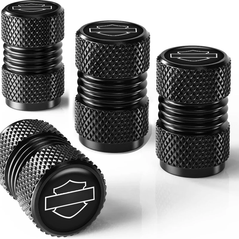 

4PC Metal Motorcycle Tire Wheel Caps Air Valve Stem Dust Cover For Harley Davidson PA1250 Softail Sportster VRSC Touring X48 883
