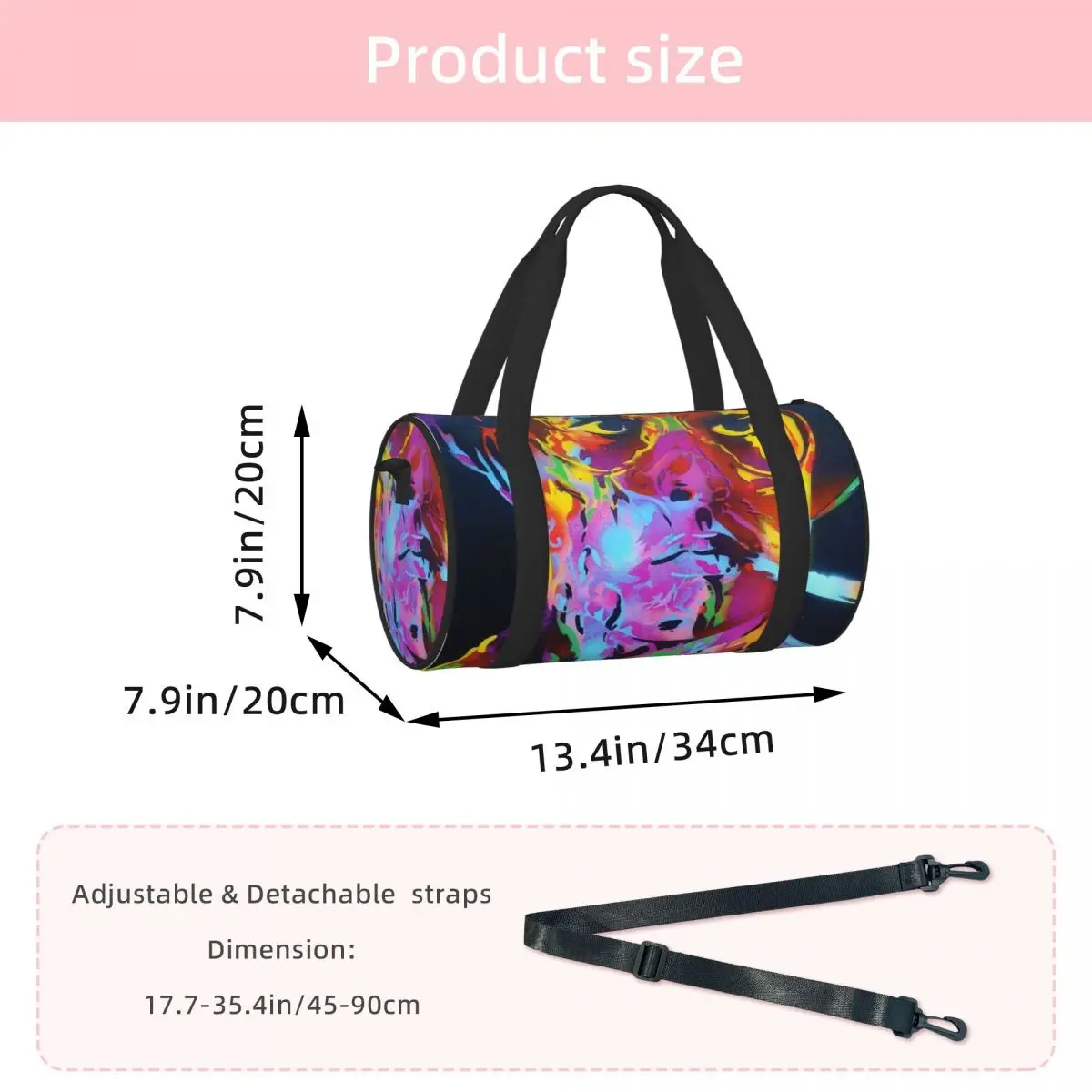 Fear And Loathing In Las Vegas Art Luggage Bag Multi-Functional Duffle Tote Bag Handbags Gym Bags Fitness Bag for Boys Girls 2