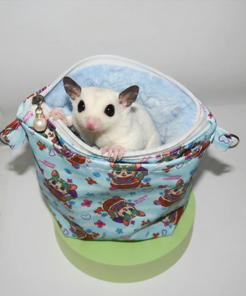 

Hamster accessories Small Pet carrier for Sugar Glider Reptile soft winter warm bag easy taking guinea pigs carrier travel gear
