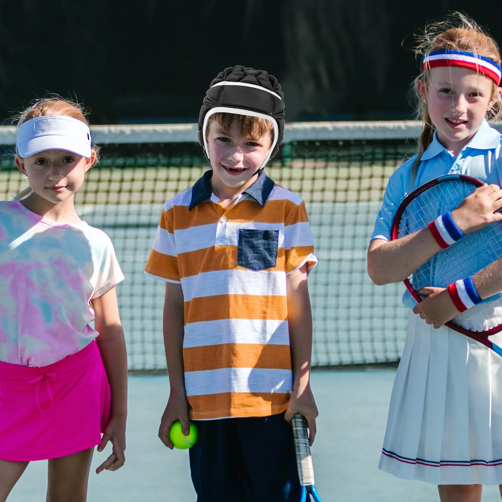 

1Pcs Sports Protective Adjustable Lightweight Kids Soccer Football Goalkeeper Head Protector Impact Resistant Breathable