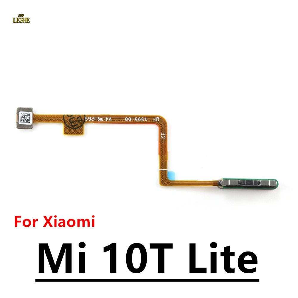 For Xiaomi Mi 10T Lite 5G M2007J17G Home Button Fingerprint Sensor Flex With Power Key Button Flex Cable