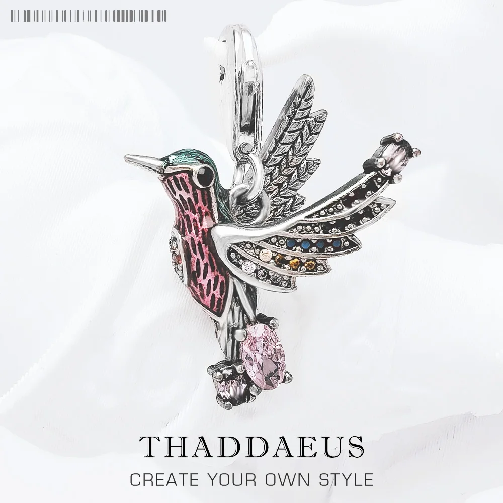 

Charm Hummingbird Summer Lucky Solid 925 Sterling Silver Pendant Women Gift