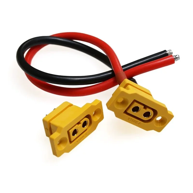 30A XT60E Lithium Battery Charging Plug Fixed Female plug XT60 Gold-plating with cable female connector 12AWG