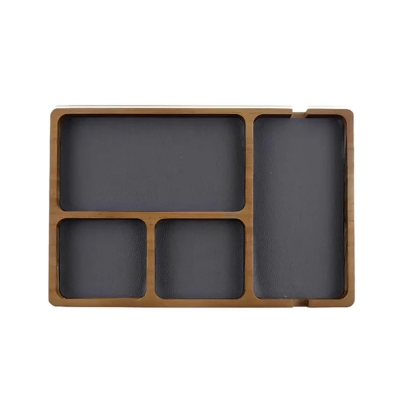 -A90P Wooden Desktop Storage Organization Box Sundries Solid Wood Storage Box Solid Wood Partition Storage Box