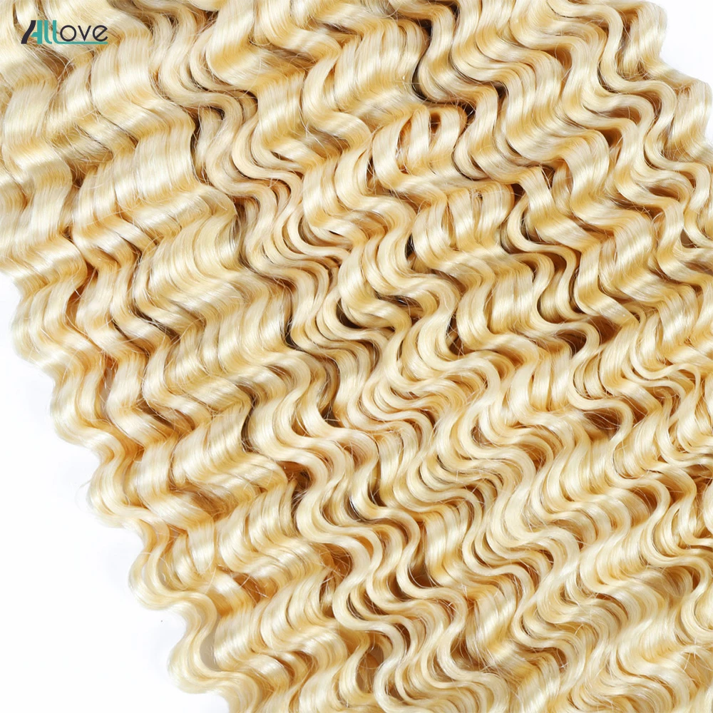 613 Blonde Deep Wave Bulk Human Hair For Braiding 100% Unprocessed Bulk Human Hair Extensions No Weft Human Hair For Braiding