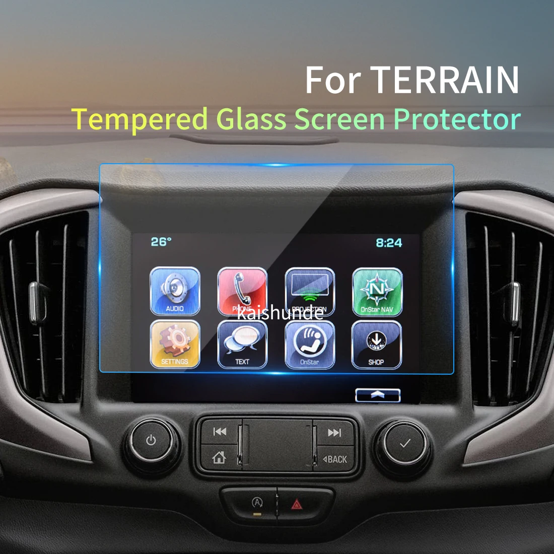 For GMC TERRAIN 2024 Car Stickers Screen Protector Tempered Glass Protective Film Carplay Navigation Automotive Auto Accessories