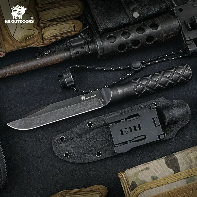 

HX OUTDOORS DC53 Tactical Hunting Knife,Camping Knives Rescue Tool ,60HRC,Survival Knives Fishing Tool Edc Fishing Dropshipping