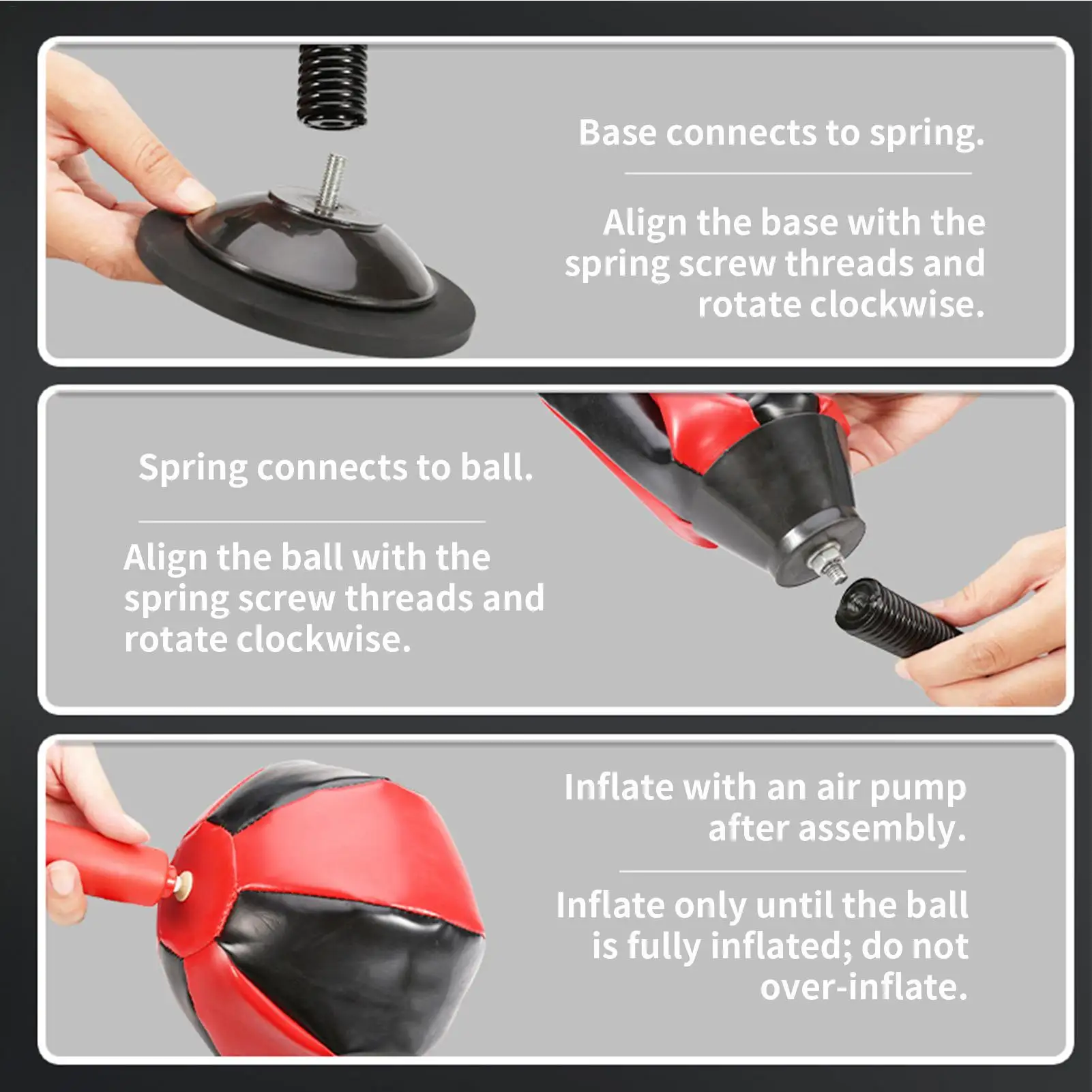Desktop Punching Bag For Kids Suction Cup Inflatable Speed Ball Tabletop Boxing Ball For Kids Teens Adults Office Employees