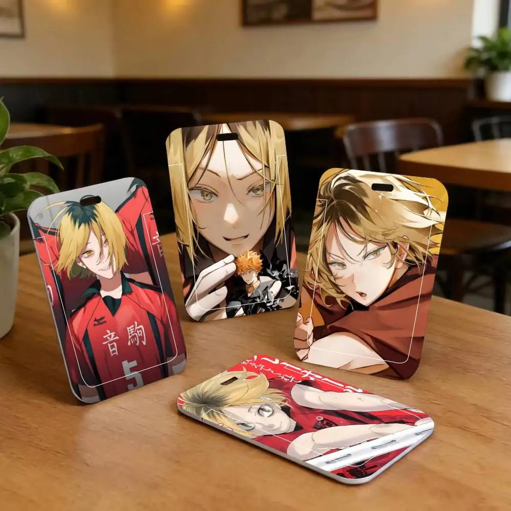 

Anime K-Kozume Kenma ID Card Holder Neck Strap Pendant Door Badge Holder Lanyards Keychain Work Credential Case Gift