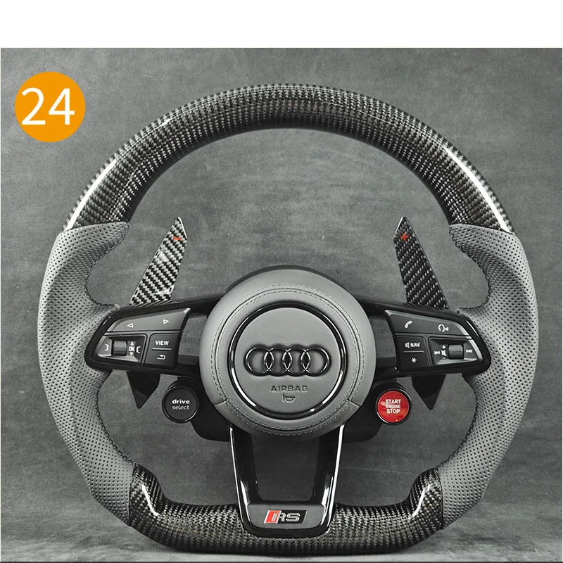 Fit for Audi A4 S4 A5 S5 B9 2017 2018 2019 replacement carbon fiber or leather Alcantara steering wheel Modification and upgrade