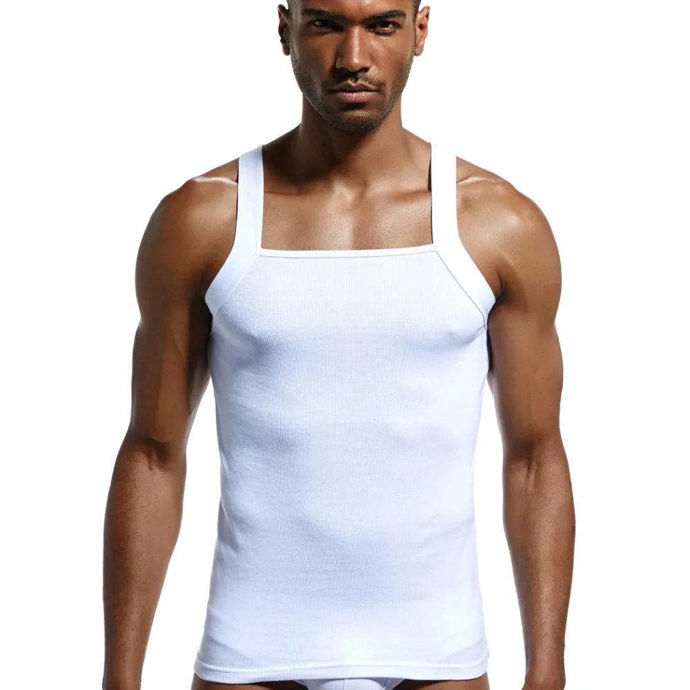 Men\'s Fashion Vest Home Sleep Casual Men Colete Cotton Tank Top  Solid Cotton Tank Tee Gay  Sexy Top Clothes Sleeveless Garment
