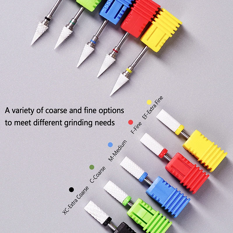 Nail Drill Bits Ceramic Cutters For Manicure Electric Pedicure Nail Bits Gel Polish Remover Files Burr Nail Accessories Salon