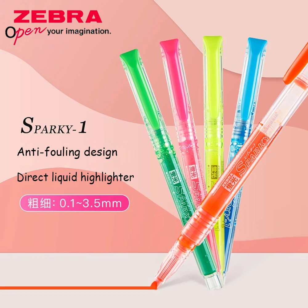 

Японский маркер ZEBRA с прямыми чернилами, цветной маркер WKP1, планировщик с одним наконечником, большая емкость, художественные канцелярские принадлежности