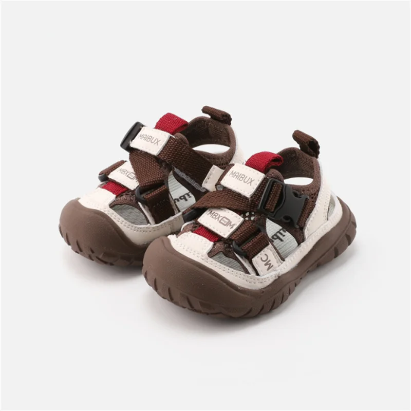 

New Summer Baby Shoes For Boys Breathable Soft Sole Kids Sandals Closed Toe Non-slip Fashion Toddler Baby Sandals Beach