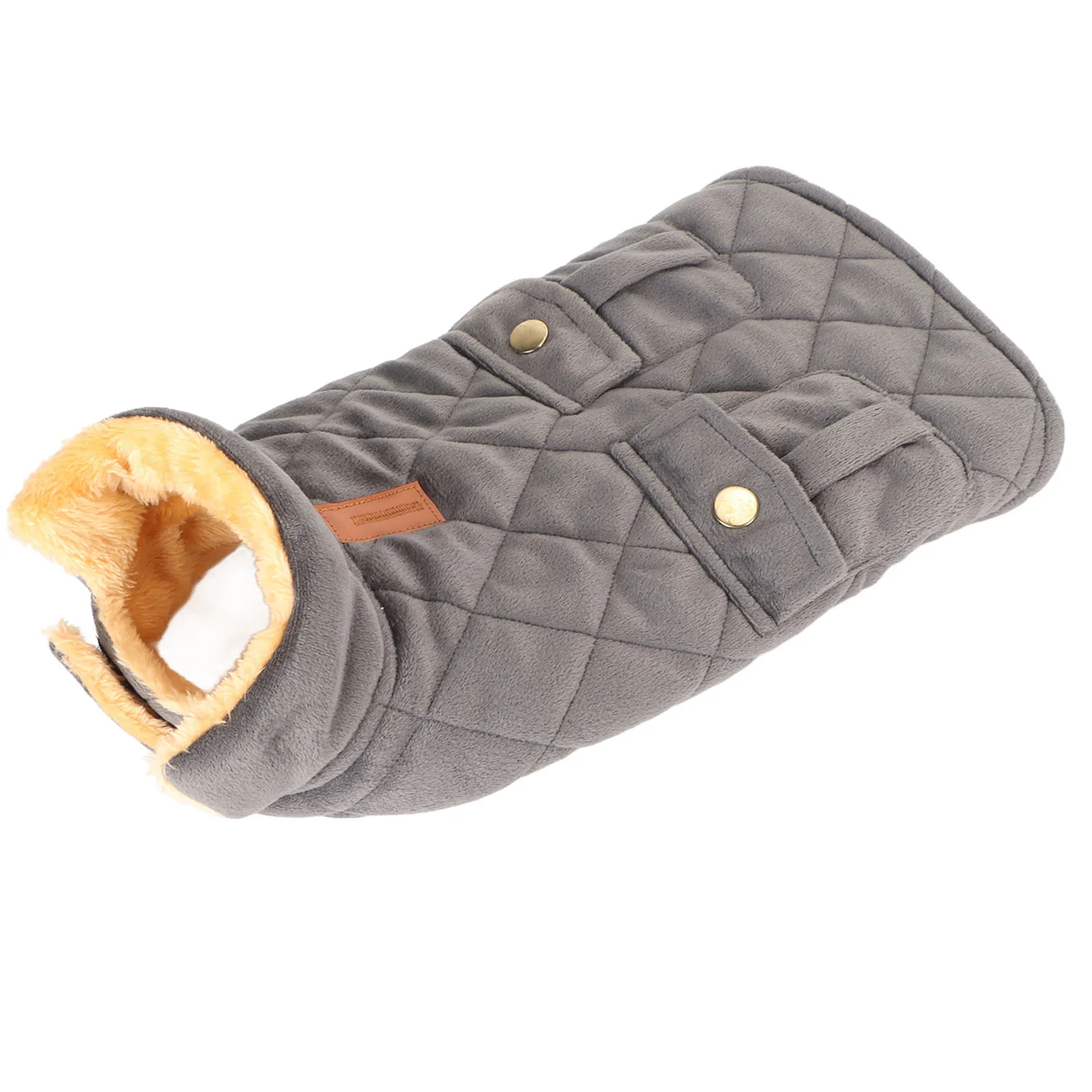 Hunde-Winterjacke mit Tasche, Flanell, Polyester, verdickt, winddicht, bequem, warm, Hundejacke für Spaziergänge im Freien