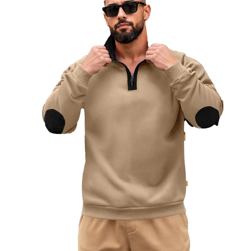 Shapershark's New Autumn and Winter Sporty Casual Loose Stand-Up Collar Sweatshirt, Pullover, Zipper Long-Sleeved Jacket