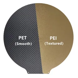 ENERGETIC Round PEI PET Sheet for Flsun S1 V400 Super Racer Build Plate Double Sided PEI Spring Steel Sheet Dia 330/309/270mm