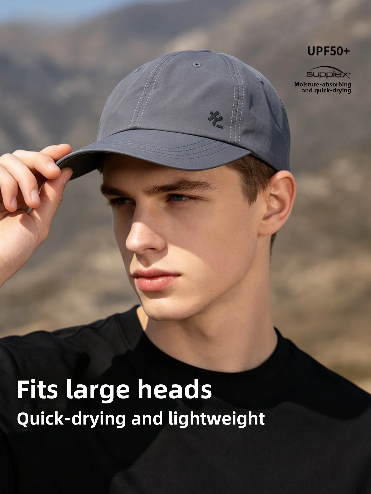casquette-de-baseball-kenmont-pour-homme-protection-uv-legere-grande-circonference-sechage-rapide-printemps-ete-nylon-boucle-reglable