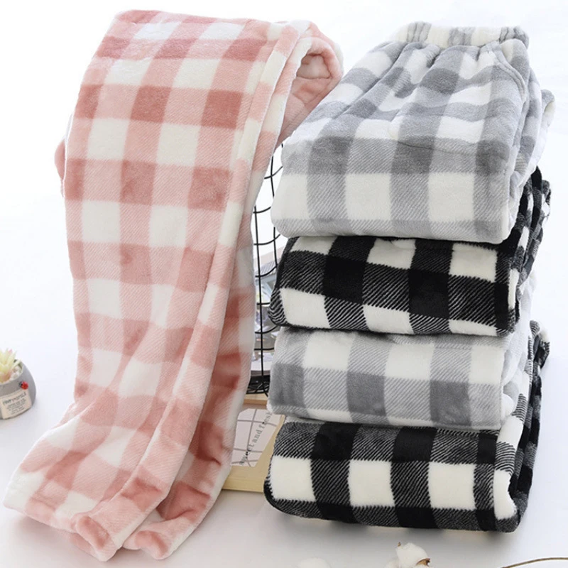 الرجال الخريف الشتاء كامل طول بنطلون بيجاما رشاقته الفانيلا النوم أسفل عادية لينة الدافئة Homewear زائد المخملية فضفاض بيجامة بانت