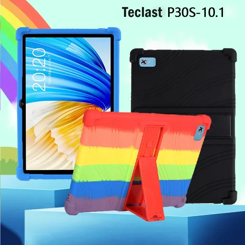 Case for Teclast P30S 2022 10.1 Tablet Case Soft Silicon Funda Cover for Teclast P20 P20HD M40 Pro Tablet Stand Protective Shell