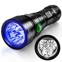 UniqueFire D03 UV Light Torch Diving LED Flashlight IPX8 Waterproof Light for Under Water Deep Sea Cave,Dog Pet Urine Stains