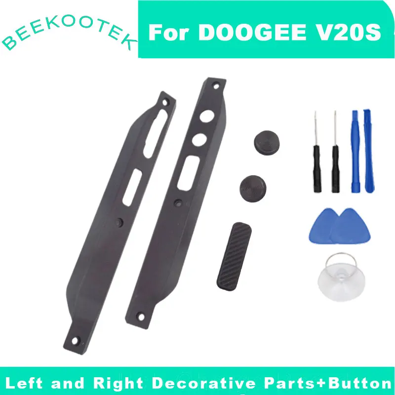 New Original DOOGEE V20S Rear Cover Left Right Decorative Parts With Volume Button Custom Side Control Key For DOOGEE V20S Phone