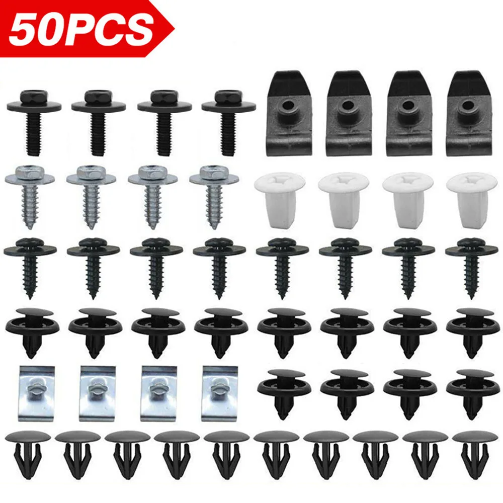 50Pcs Fastener Screw Rivet For Toyota Lexus Under Engine Cover Clips Underbody Mudguard Shield Screws Car Gadget FASTEN CLIP