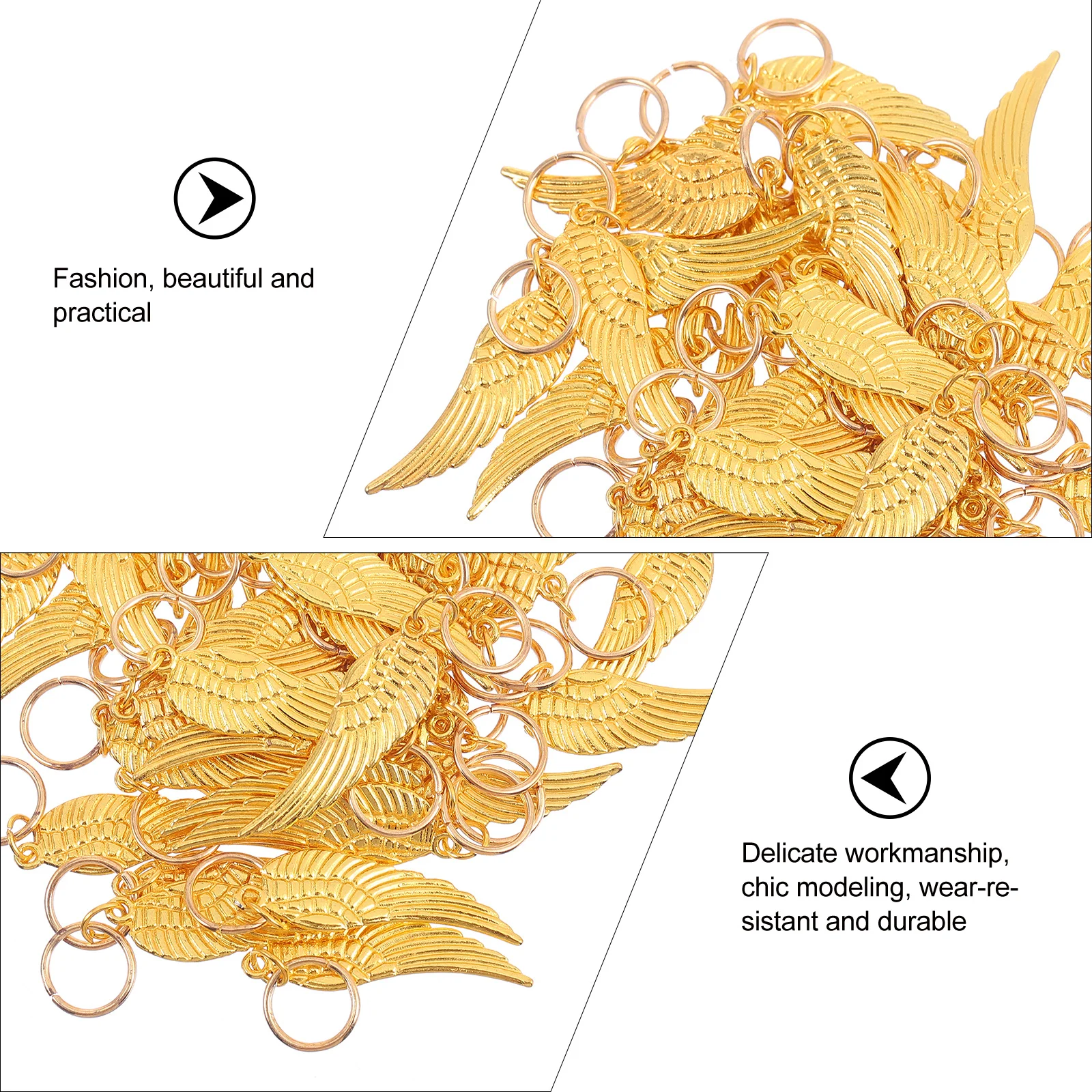 

40pcs Dirty Braid Hair Rings Alloy Dreadlock Accessories Tight Hold For Party Vacation Daily Use Hair Decoration Braiding Tool