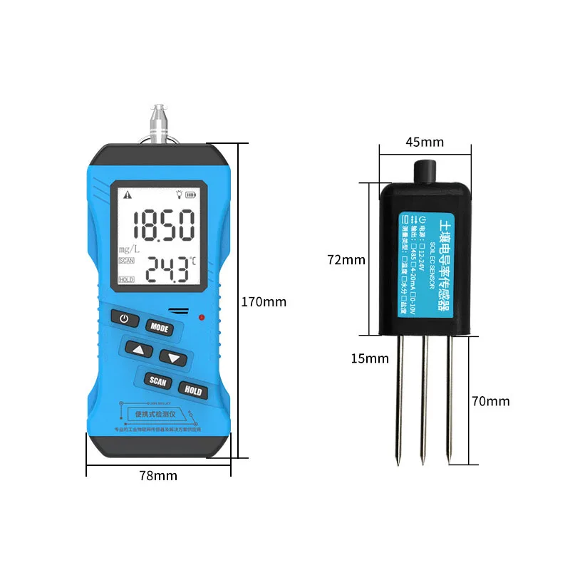 7 in 1 Rapid Soil tester Meter Nitrogen Phosphorus Potassium N P K pH Humidity Moisture Nutrient Conductivity Tester EC Meter