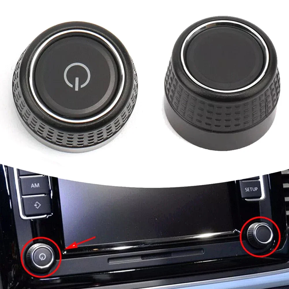 1pc Car Radio CD Control Rotary Knob Switch Button For Golf 6 For Skoda Part Number 6C0919603 Style Optional Car Accessories