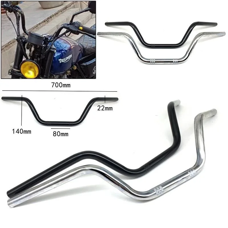 

7/8" 22mm ， Handlebar Universal Motorcycle Drag Handle Bar For Honda Suzuki Yamaha Kawasaki Old School Bobber Dirt bike