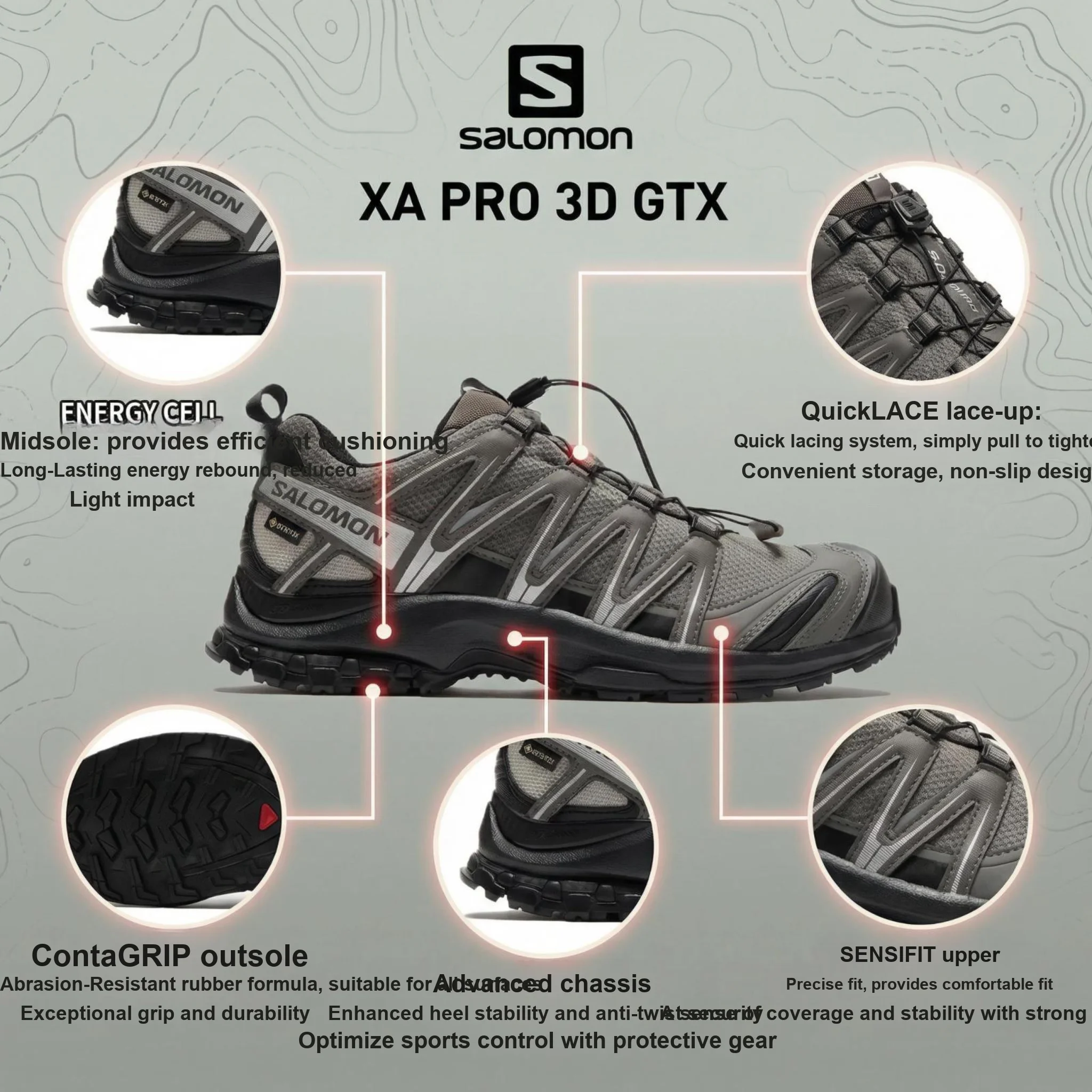 SALOMON XA PRO 3D Zapatillas R - Salomon Shoes Xa Pro 3D reseña y precio