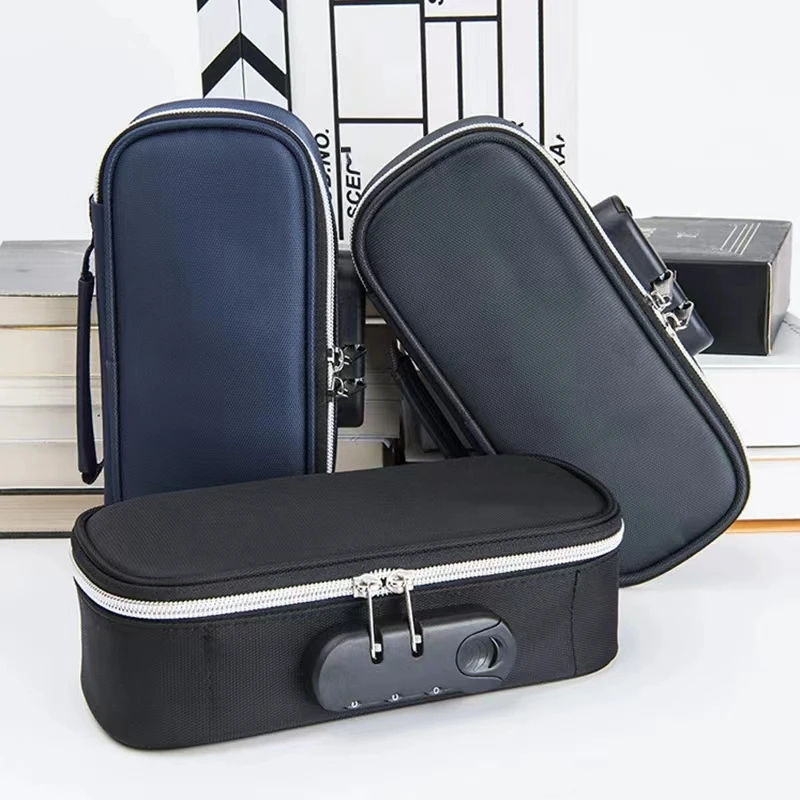 

Large Capacity Pencil Case Code Lock Portable Waterproof Canvas Pencil Bag School Pen Case Stationery