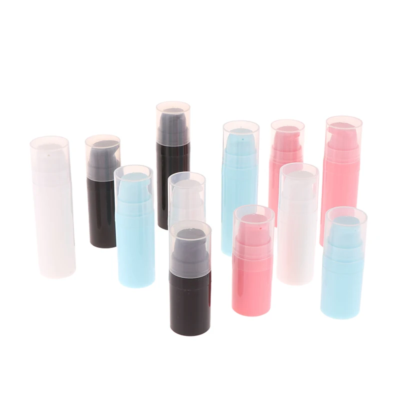 

1Pc Refillable Lotion Bottles Airless Pump Vacuum Toiletries Container Empty Plastic Cosmetic Bottle 5ml 10ml 15ml