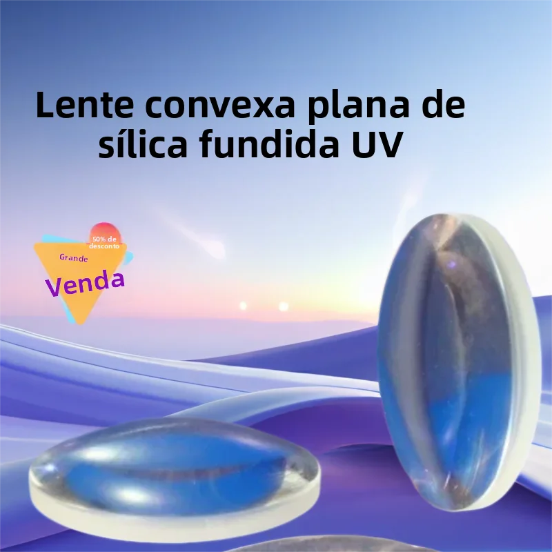 lente-plano-convexa-de-silica-fundida-uv-de-alta-precisao-opcoes-de-5-mm-6-mm-8-mm-10-mm-127-mm-15-mm-de-diametro