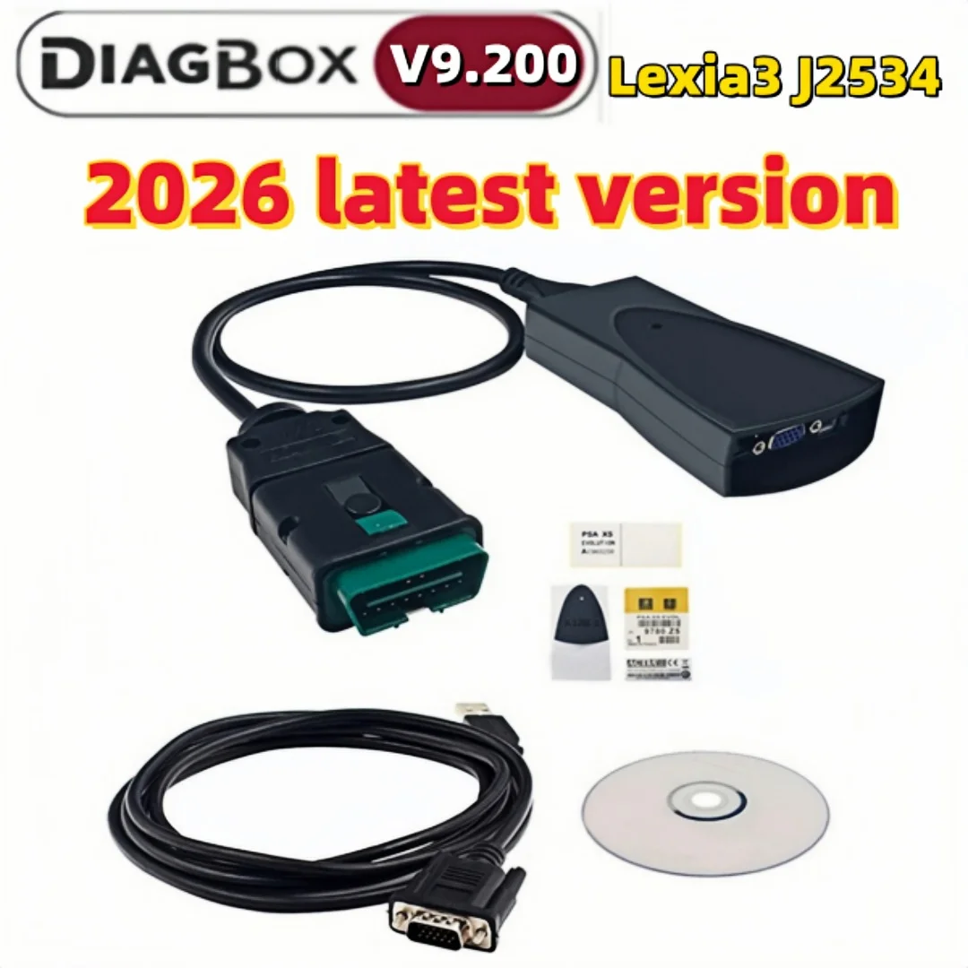 2026 Golden Lexia 3 j2534 PP2000 latest version Diagbox V9.200 OBD2 Scanner Lexia3 For Citroen/Peugeot Replace Diagnostic Cable
