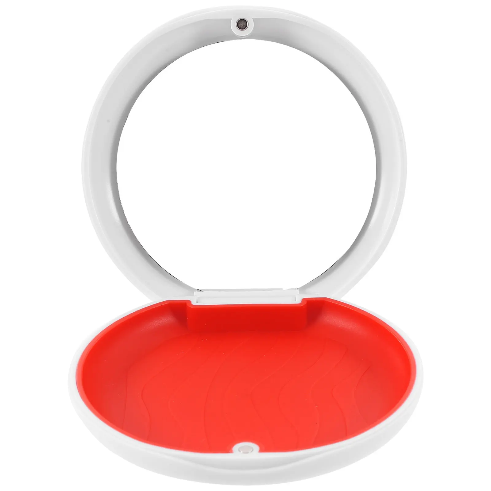 

Кейс для хранения зубных протезов с магнитной застежкой, портативный маленький контейнер для хранения с зеркалом, дорожный держатель для ретейнеров