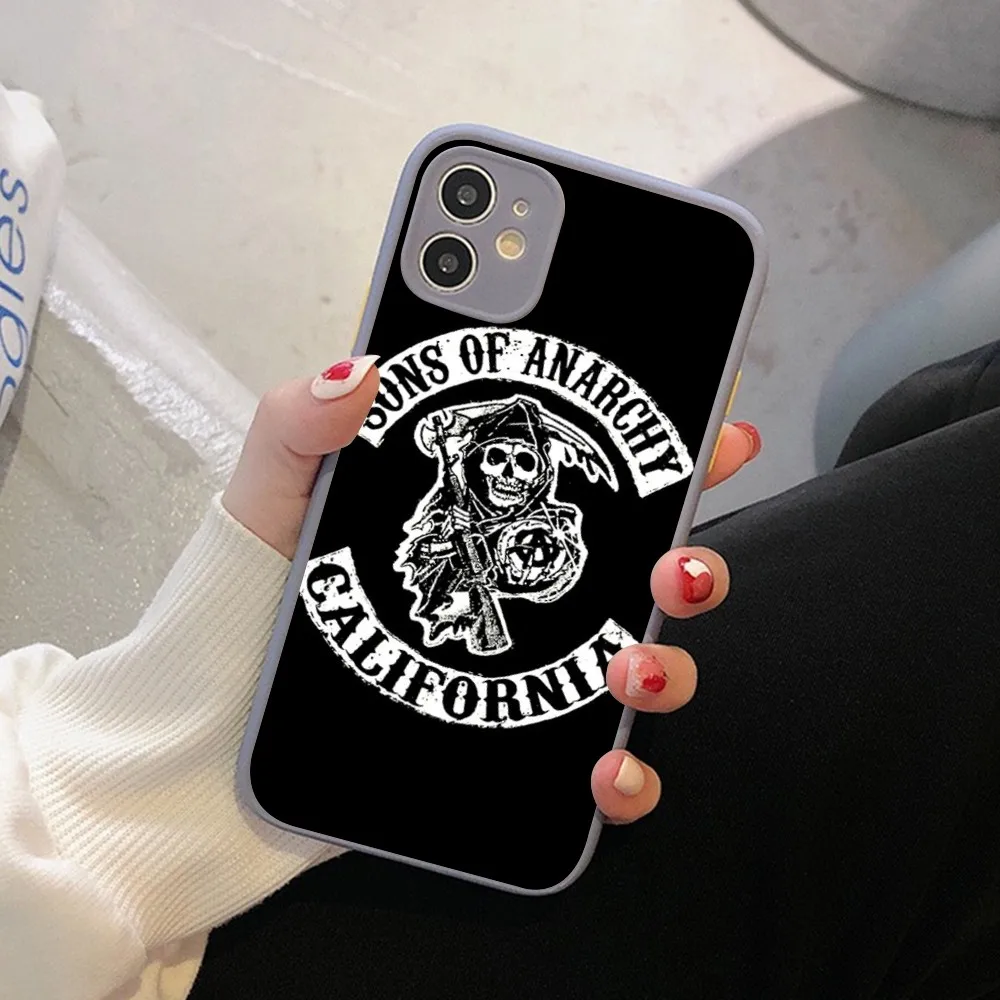 Чехол для телефона Sons Of Anarchy TV для iPhone 14 X XR XS 7 8 Plus 11 12 13 Pro MAX 13 mini, матовый противоударный чехол