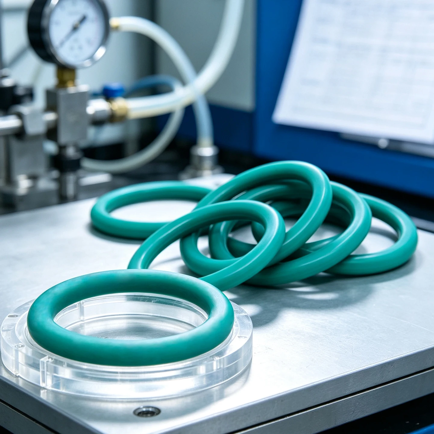 Green FKM Fluororubber O-ring Seal Gasket ID1.8-40mm CS1.8/2.65/3.55/5.3mm High Temp Wear Resistant Rubber Washer
