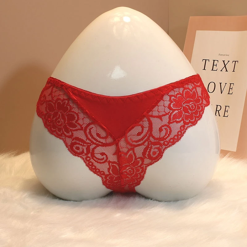 Sexy Women's Underwear Panties Lace Trim Thong Butterfly Lace Flower Embroidery Pattern Super Comfortable