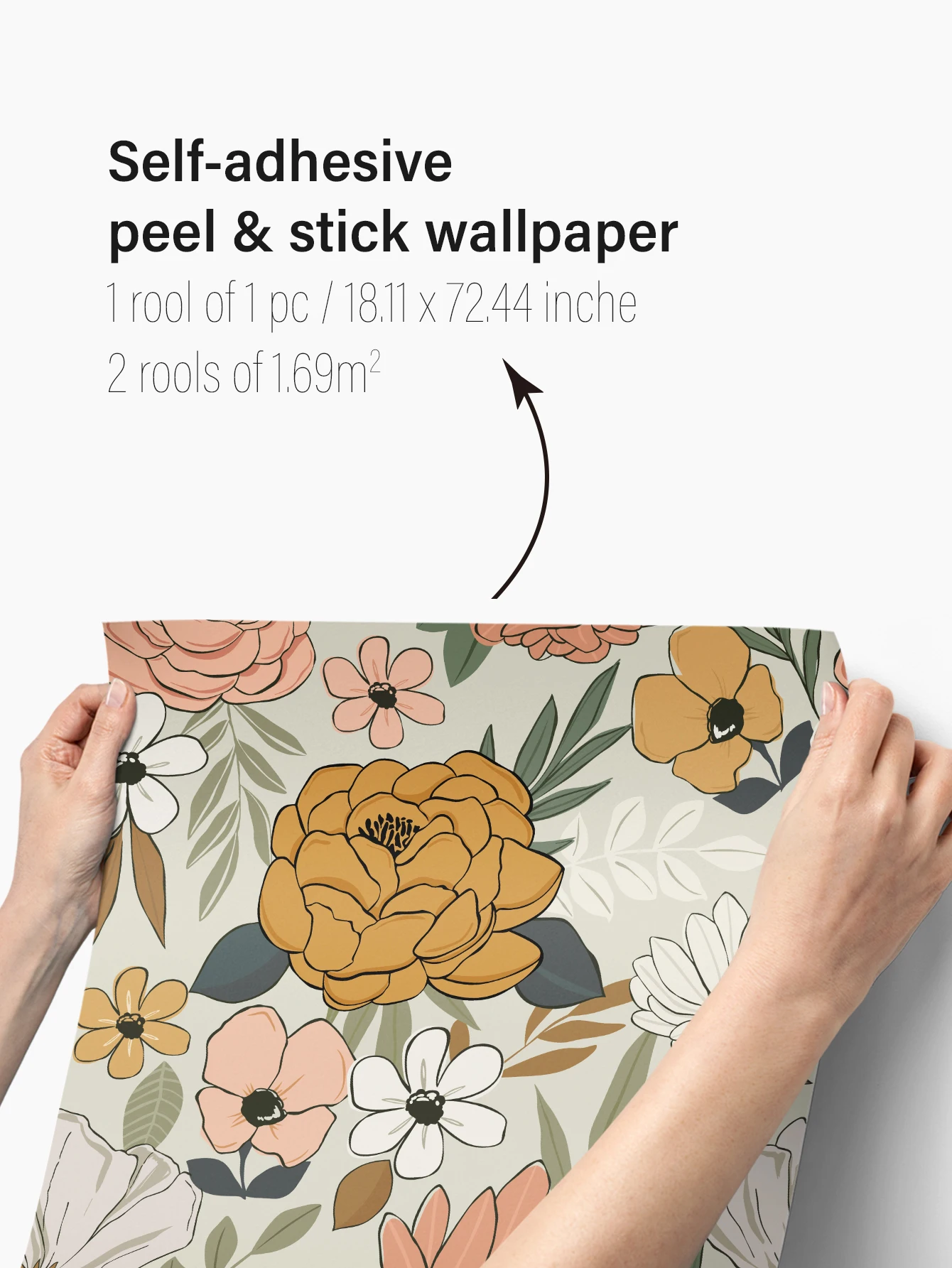 1PC Hand-painted Style Greenery Pattern Wall Sticker Thickened Moisture-proof Self-adhesive Waterproof Decorative Wall Stickers