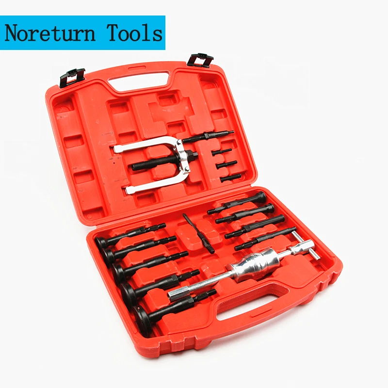 16Pcs Car Bearing Separator Bearing Puller Converter Removal Inner Holes Sliding Hammer Tool Kit