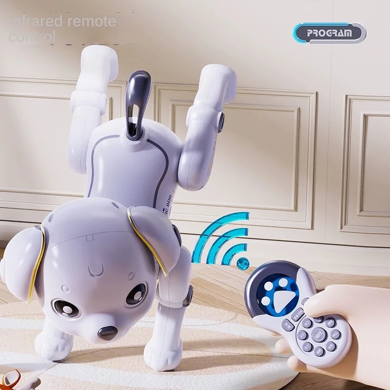 Voice-Controlled Intelligent Robot Dog Remote Control Toy Children\'s Voice Electric Dog Programming Stunt Dog Boy 2023 New