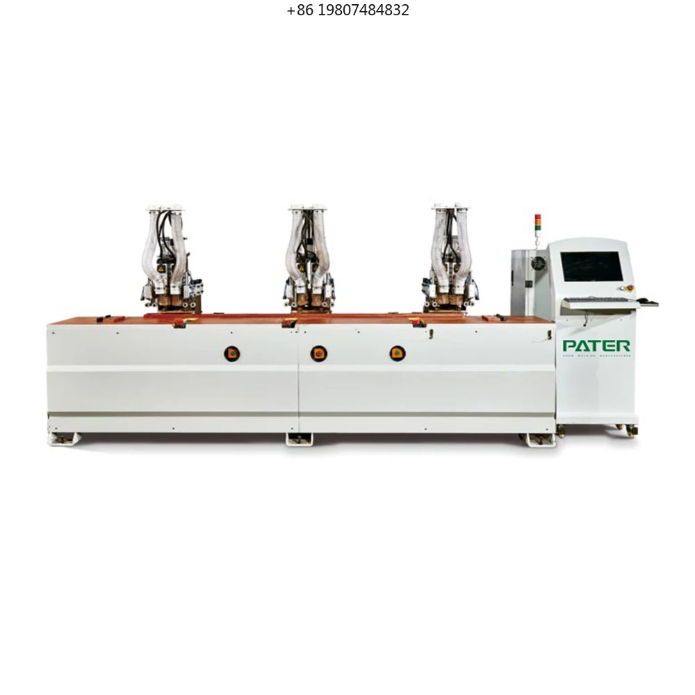 Door Jambs Engine Bearing Motor Core Woodworking Automatic CNC Cut-off Saw Door Lock Holes Hinge Drilling Machine Wooden