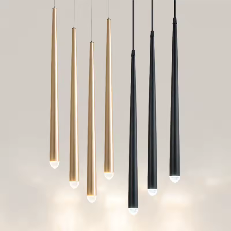 ניתן לעמעום קונוס ארוך צינור תליון תאורת LED תלויה 7W מנורת אלומיניום אקריליק בית אי במטבח פינת אוכל סלון בר בית קפה