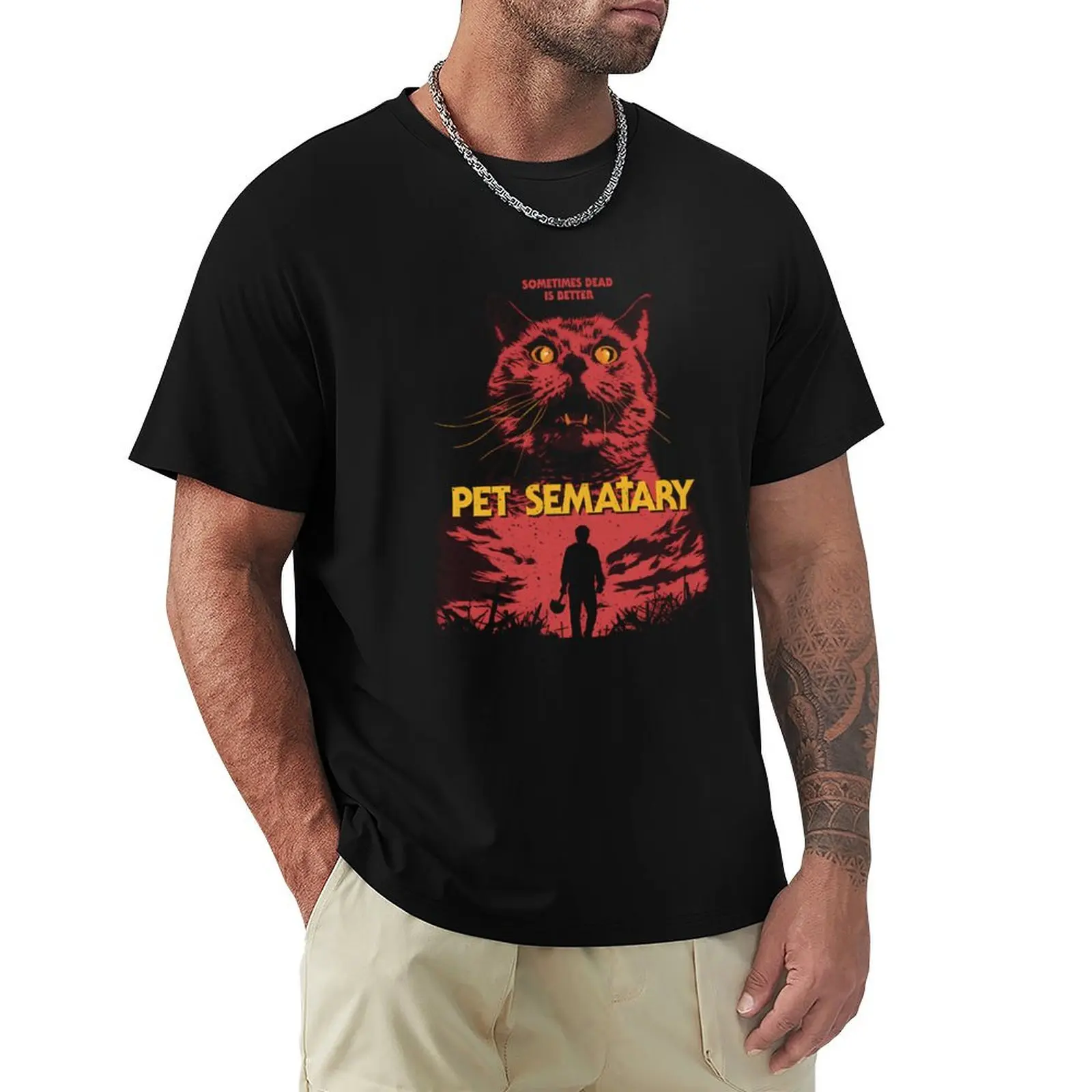 

80S Pet Sematary T-Shirt clothes vintage anime shirt quick drying tee shirts for men